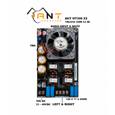 MT300 X2 - Mạch khuếch đại công suất STEREO TPA3255 || 300W X2 4R 48V