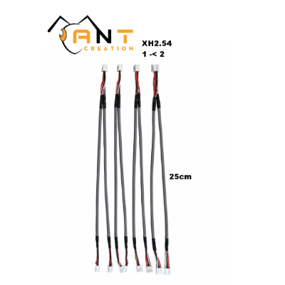 Dây tín hiệu âm thanh cáp chống nhiễu XH2.54 || 1 chia 2 dài 25cm