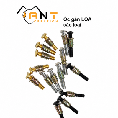 (Túi 5 bộ) Ốc lục giác dù M4 || M5 + Ốc cấy loa M4X10 || M5X10 các loại